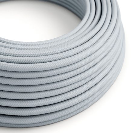 Shiny light blue-gray textile cable – The original Creative-Cables – RM30 round 2x0.75 mm / 3x0.75 mm