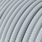 Shiny light blue-gray textile cable – The original Creative-Cables – RM30 round 2x0.75 mm / 3x0.75 mm