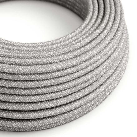  Linen gray melange textile cable - The original creative cables - RN02 round 2x0.75mm / 3x0.75mm