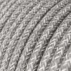 Linen Grey Melange textile cable - The original Creative-Cables - RN02 round 2x0.75 mm / 3x0.75 mm