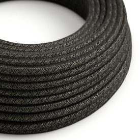   Linen anthracite gray melange textile cable - The original Creative-Cables - RN03 round 2x0.75 mm / 3x0.75 mm