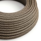 Linen brown melange textile cable - The original Creative-Cables - RN04 round 2x0.75 mm / 3x0.75 mm