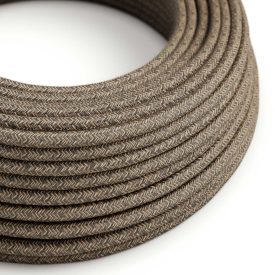   Linen brown melange textile cable - The original Creative-Cables - RN04 round 2x0.75 mm / 3x0.75 mm
