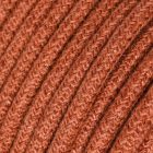Jute orange clay textile cable - The original Creative-Cables - RN27 round 2x0.75 mm / 3x0.75 mm