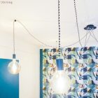 Glossy charcoal black and optical white textile cable – The original Creative-Cables – RP04 round 2x0.75 mm / 3x0.75 mm