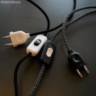 Glossy 3D starry sky textile cable - The original Creative-Cables - RT41 round 2x0.75 mm / 3x0.75 mm