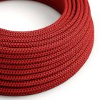 Glossy 3D Red Devil textile cable – The Original Creative-Cables – RT94 round 2x0.75 mm / 3x0.75 mm