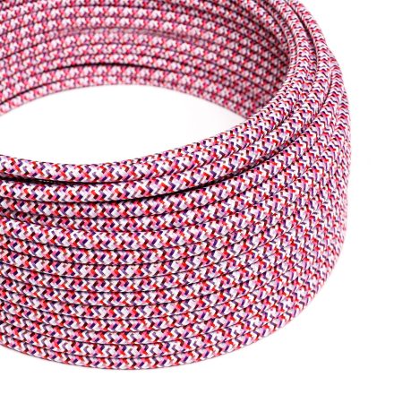 Bright pink Pixel Palette textile cable – The original Creative-Cables – RX00 round 2x0.75 mm / 3x0.75 mm