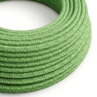 Cotton Bronte green textile cable – The original Creative-Cables – RX08 round 2x0.75 mm / 3x0.75 mm