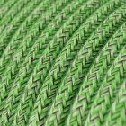 Cotton Bronte green textile cable – The original Creative-Cables – RX08 round 2x0.75 mm / 3x0.75 mm