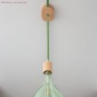 Cotton Bronte green textile cable – The original Creative-Cables – RX08 round 2x0.75 mm / 3x0.75 mm