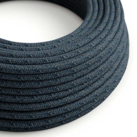 Cotton Blue Mirage textile cable – The original Creative-Cables – RX10 round 2x0.75 mm / 3x0.75 mm