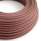 Cotton Marsala textile cable – The original Creative-Cables – RX11 round 2x0.75 mm / 3x0.75 mm
