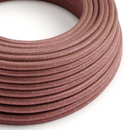 Cotton Marsala textile cable – The original Creative-Cables – RX11 round 2x0.75 mm / 3x0.75 mm
