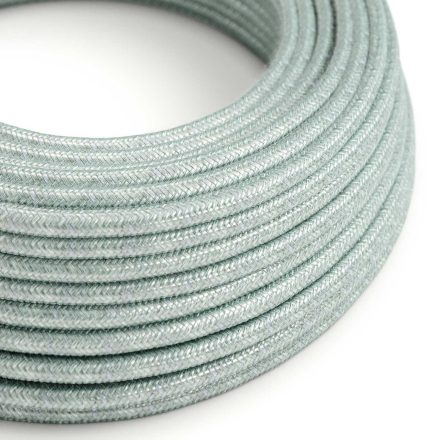 Cotton blue mist textile cable - The original Creative-Cables - RX12 round 2x0.75 mm / 3x0.75 mm