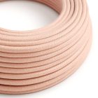 Cotton salmon pink textile cable – The original Creative-Cables – RX13 round 2x0.75 mm / 3x0.75 mm