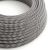 Glossy carbon black and optical white zigzag textile cable – The original Creative-Cables – RZ04 round 2x0.75 mm / 3x0.75 mm