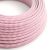 Shiny pink fuchsia and optical white zigzag textile cable – The original Creative-Cables – RZ08 round 2x0.75 mm / 3x0.75 mm