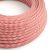 Glossy fire-red and optical white zigzag textile cable – The original Creative-Cables – RZ09 round 2x0.75 mm / 3x0.75 mm