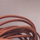 Shiny gold and burgundy zigzag textile cable – The original Creative-Cables – RZ23 round 2x0.75 mm / 3x0.75 mm