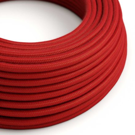 Ultra soft silicone electric cable with fire red cotton lining - RC35 round 2x0.75 mm