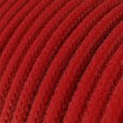 Ultra soft silicone electric cable with fire red cotton lining - RC35 round 2x0.75 mm