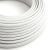 Ultra-soft silicone electric cable with shiny optical white fabric lining - RM01 round 2x0.75 mm