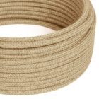 Ultra-soft silicone electric cable with natural jute lining - RN06 round 2x0.75 mm