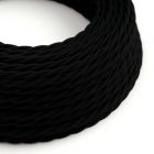 Cotton charcoal black textile cable – The original Creative-Cables – TC04 braided 2x0.75 mm / 3x0.75 mm