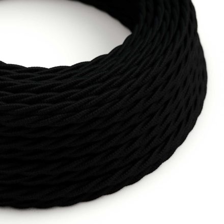 Cotton charcoal black textile cable – The original Creative-Cables – TC04 braided 2x0.75 mm / 3x0.75 mm