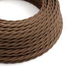 Cotton Espresso Brown textile cable - The original Creative-Cables - TC13 braided 2x0.75 mm / 3x0.75 mm