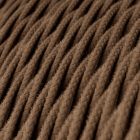 Cotton Espresso Brown textile cable - The original Creative-Cables - TC13 braided 2x0.75 mm / 3x0.75 mm