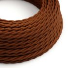 Cotton cinnamon brown textile cable – The original Creative-Cables – TC23 braided 2x0.75 mm / 3x0.75 mm