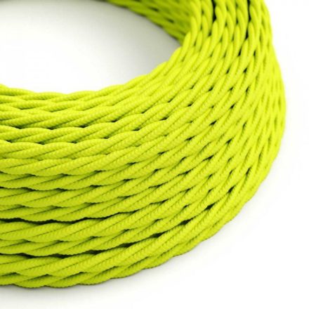  Twisted Electrical Cable Tf10 Fluo Yellow Polyester Single-Color Fabric