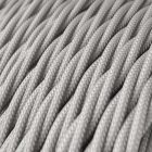 Shiny silver textile cable - The original Creative-Cables - TM02 braided 2x0.75 mm / 3x0.75 mm