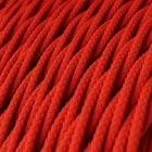 Bright fire-red textile cable – The original Creative-Cables – TM09 braided 2x0.75 mm / 3x0.75 mm