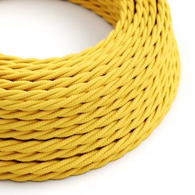   Bright corn yellow textile cable – The original Creative-Cables – TM10 braided 2x0.75 mm / 3x0.75 mm