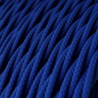 Glossy classic blue textile cable - The original Creative-Cables - TM12 braided 2x0.75 mm / 3x0.75 mm