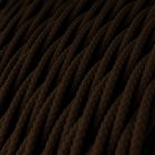Glossy espresso brown textile cable – The original Creative-Cables – TM13 braided 2x0.75 mm / 3x0.75 mm