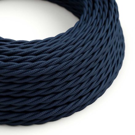 Shiny deep blue textile cable – The original Creative-Cables – TM20 braided 2x0.75 mm / 3x0.75 mm