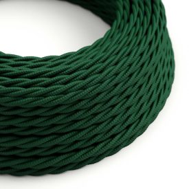   Shiny forest green textile cable – The original Creative-Cables – TM21 braided 2x0.75 mm / 3x0.75 mm