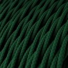Shiny forest green textile cable – The original Creative-Cables – TM21 braided 2x0.75 mm / 3x0.75 mm