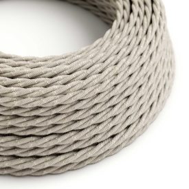   Linen White Melange textile cable - The original Creative-Cables - TN01 braided 2x0.75 mm / 3x0.75 mm