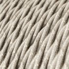 Linen White Melange textile cable - The original Creative-Cables - TN01 braided 2x0.75 mm / 3x0.75 mm