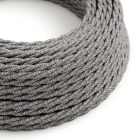 Linen Grey Melange textile cable - The original Creative-Cables - TN02 braided 2x0.75 mm / 3x0.75 mm