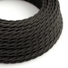 Linen anthracite gray melange textile cable - The original Creative-Cables - TN03 braided 2x0.75 mm / 3x0.75 mm