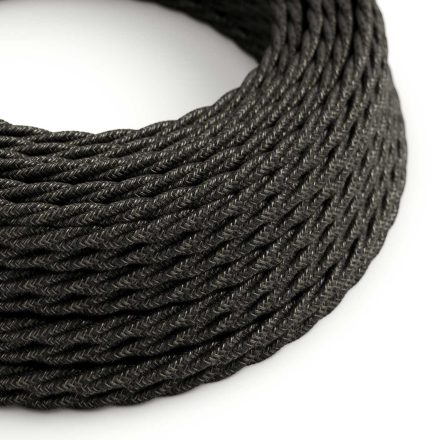 Linen anthracite gray melange textile cable - The original Creative-Cables - TN03 braided 2x0.75 mm / 3x0.75 mm