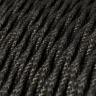 Linen anthracite gray melange textile cable - The original Creative-Cables - TN03 braided 2x0.75 mm / 3x0.75 mm