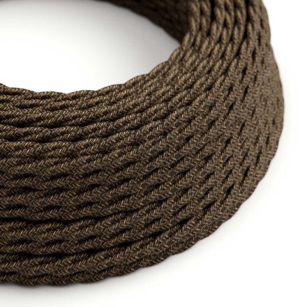 Linen Brown Melange textile cable - The original Creative-Cables - TN04 braided 2x0.75 mm / 3x0.75 mm