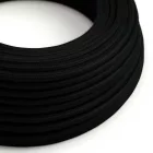 Round electrical cable RC04 black cotton - UL certified
